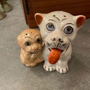 Vintage Dog Bonzo Lustreware Dogs serving set from Japan. No chips or cracks